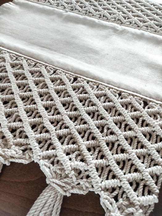 Bieżnik makrama handmade