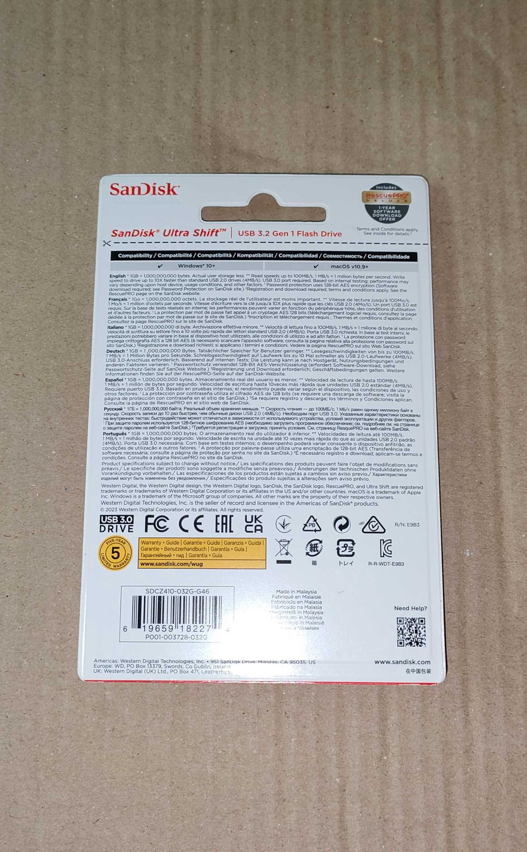 Pendrive SanDisk Ultra Shift 32 GB