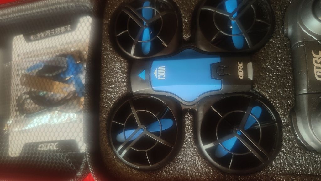 Mini Drone V8, 1080P, azul, 1 bateria