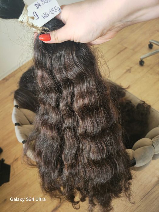 Przepiękne włosy naturalne kręcone fala dziewicze