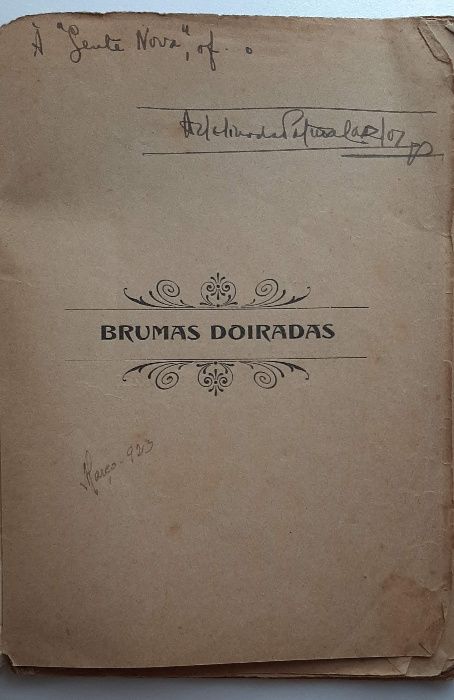 Adelino de Palma Carlos - BRUMAS DOIRADAS - 1ª Edição, 1923