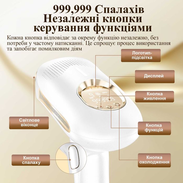 Фотоепілятор IPL BHRL-08 з ефектом охолодження льодом