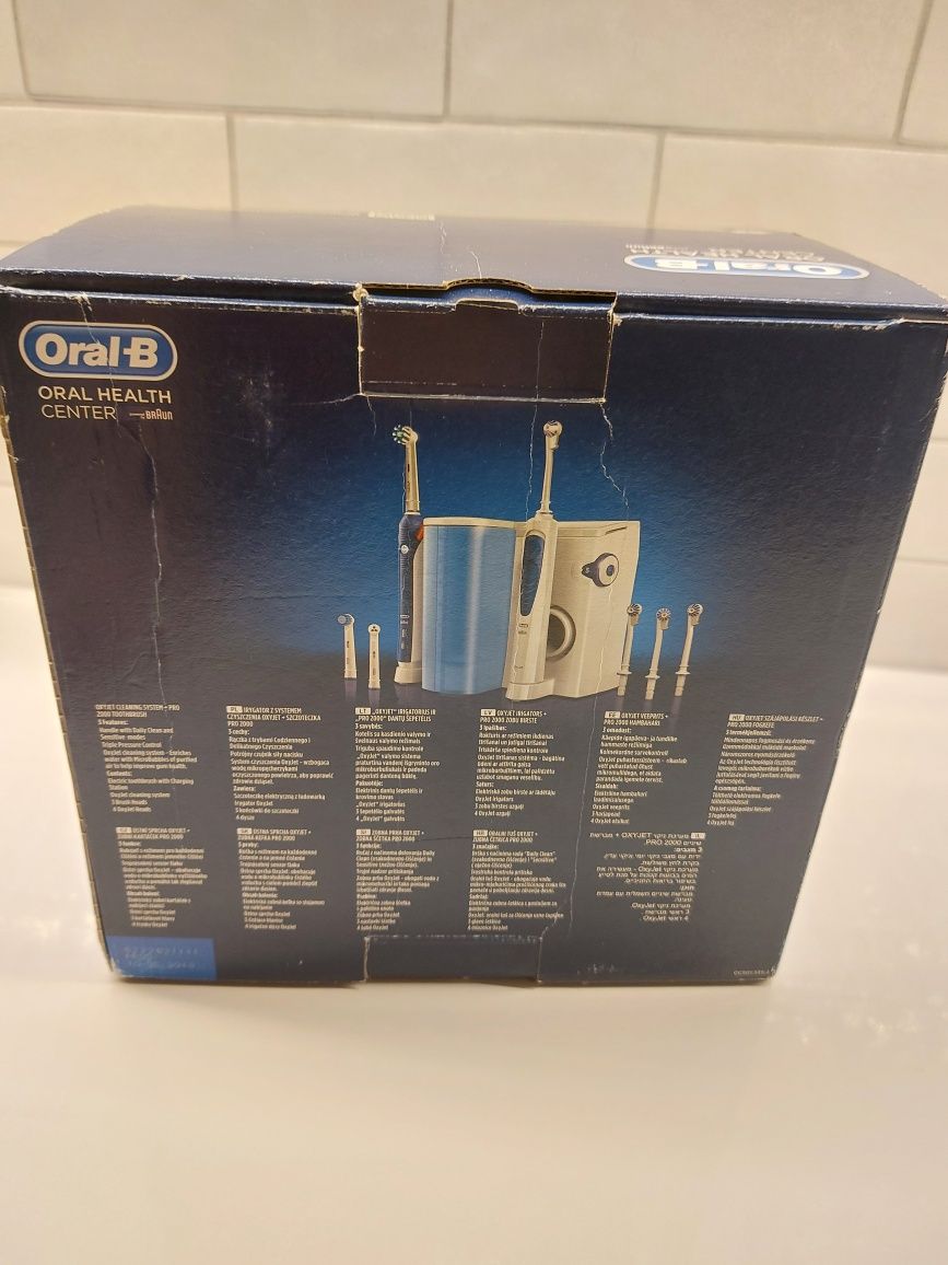 Szczoteczka pro 2000 + irygator Oral B NOWY oxyjet