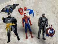 Фигурки супергероев Марвел. Бэтмен. Капитан Америка. Человек паук.