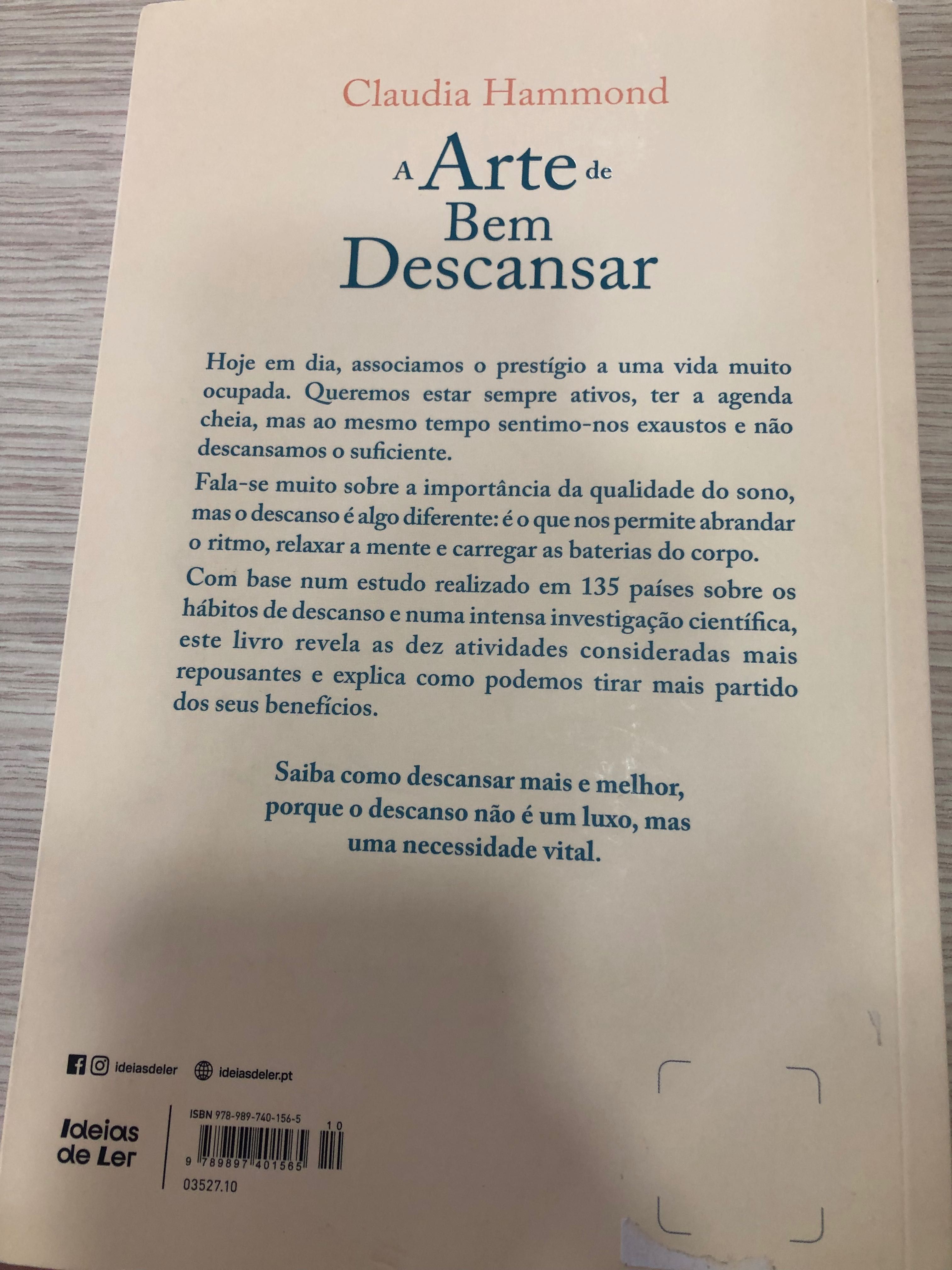 Livro a Arte de bem descansar