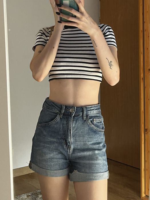 jeansowe szorty h&m