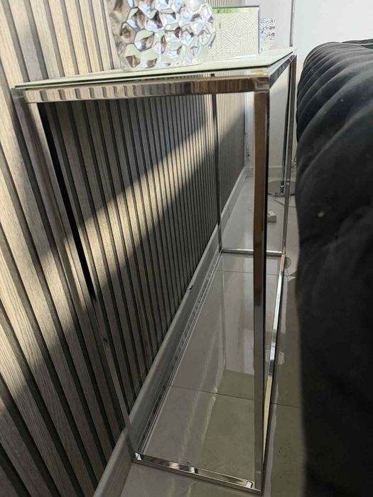 Konsola Glamur marmur szkło