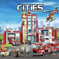 Конструктор Lego City пожарная станция,lego пожежна частина,лего сити