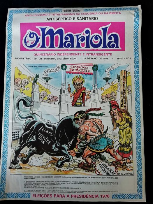 O Mariola - Quinzenário Nº 0 , 1 e 2 - Abril 1976 - Victor Péon