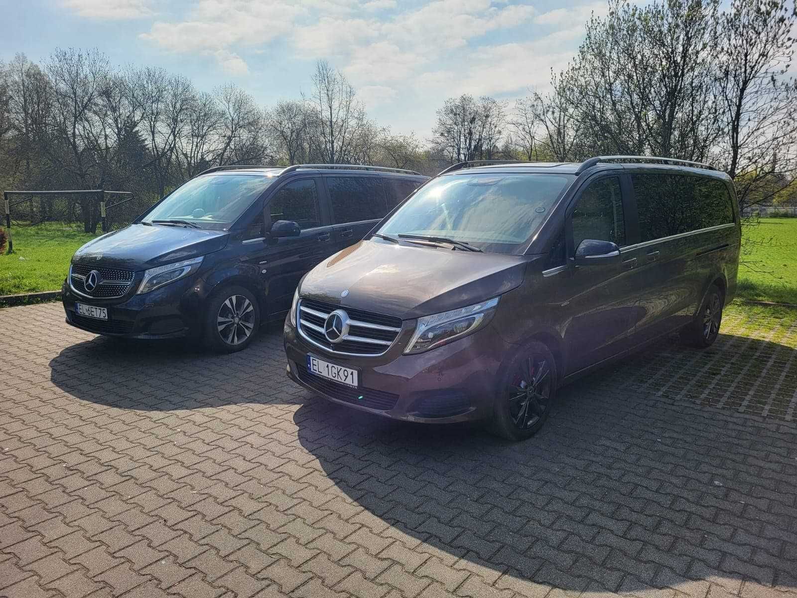 VIP TAXI Wynajem busa z kierowcą Mercedes V CLASS Łódź przewóz osób