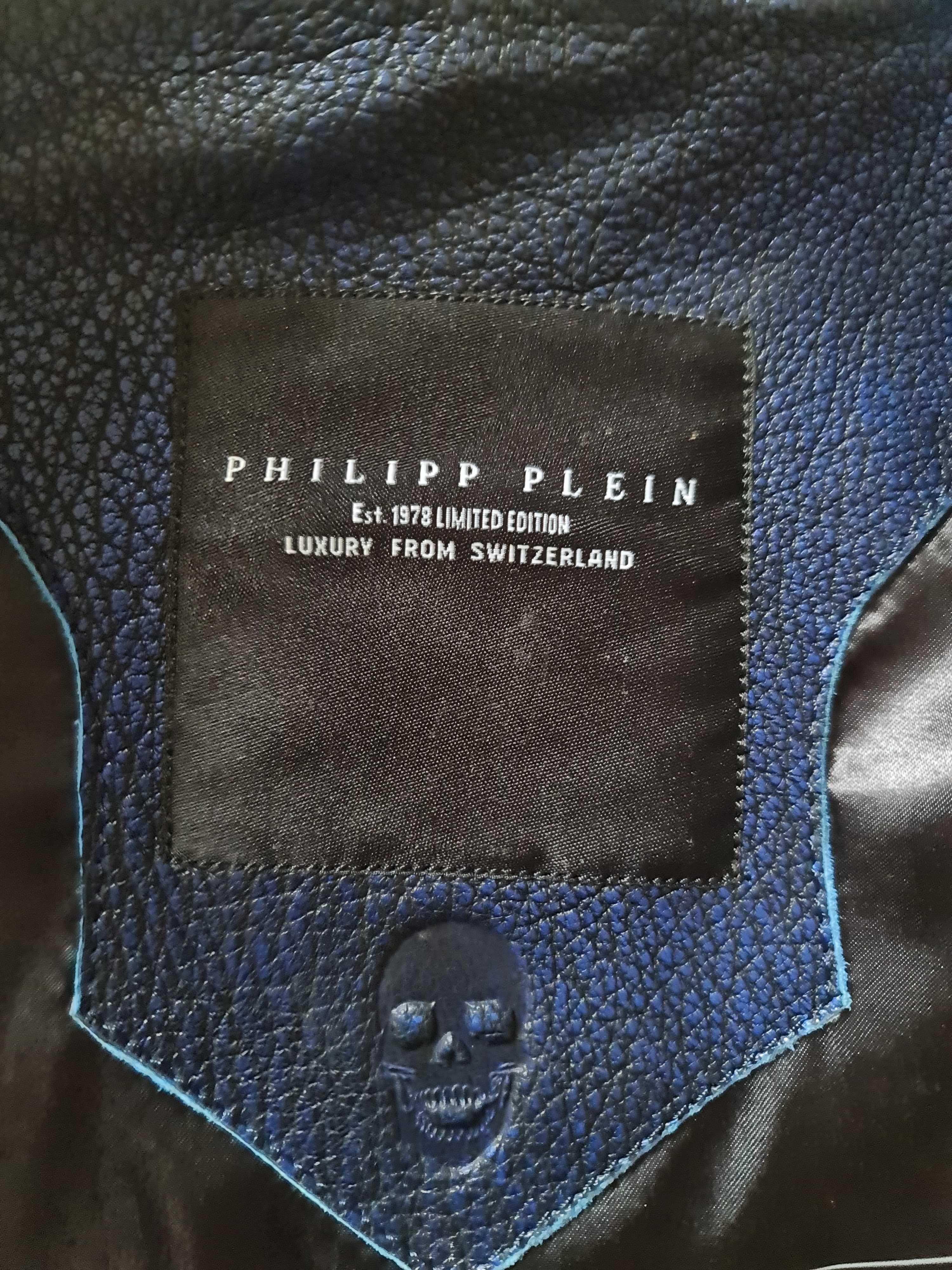 Promocja! Kurtka skórzana męska Philipp Plein.