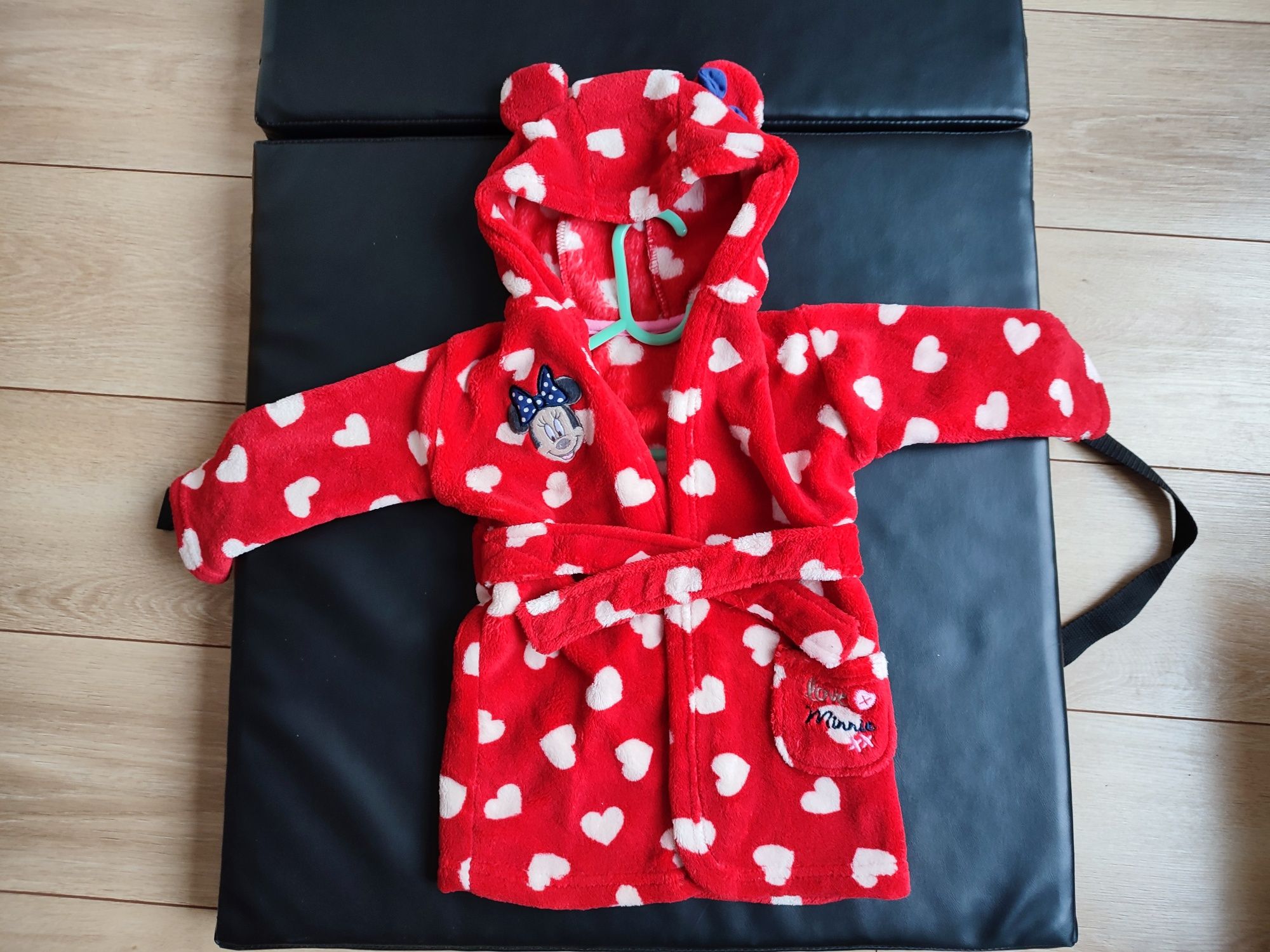 Szlafrok dziewczęcy Myszka Minnie, Minnie Mouse, r 6-12m