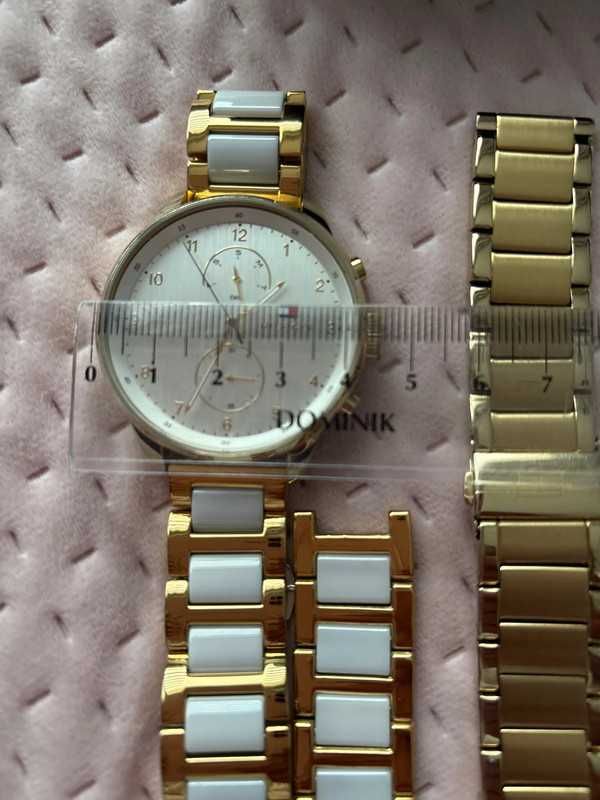Zegarek Tommy Hilfiger złoto biały