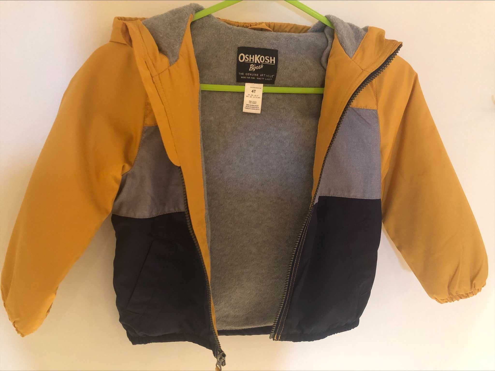 Куртка на флисі 4Т OshKosh Colorblock Yellow, Navy, Gray