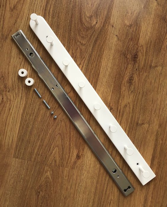 Wieszak Ikea Pax Komplement biały wysuwany wielofunkcyjny na paski