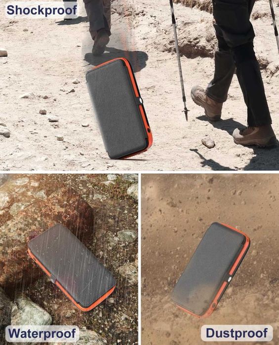 Power bank solarny 15W 26800mAh ładowarka solarna 4x panel solarny