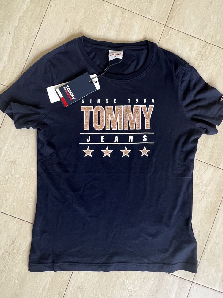 NOWA koszulka Tommy Jeans Hilfiger damska granatowa prezent