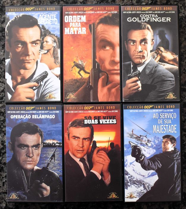 Colecção 007 James Bond - Lote de 19 cassetes VHS