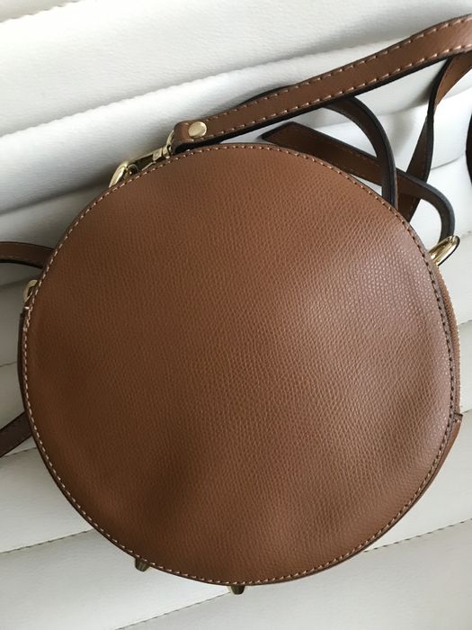 Torebka ze skóry naturalnej Marco Mazzini ciepły brąz