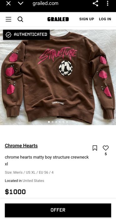 Sweatshirt  Chrome Hearts × Matty Boy
