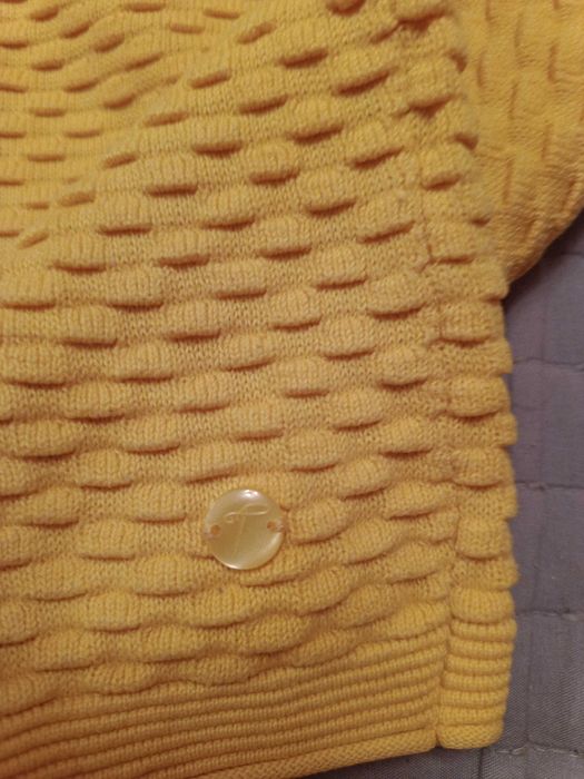 Szykowny sweter od Tom Tailor, rozm. M, soczysty żółty