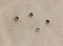 Dystanse, rurki, przekładki, 2x2mm, srebrne, 4szt Kreatywne, Biżuteria