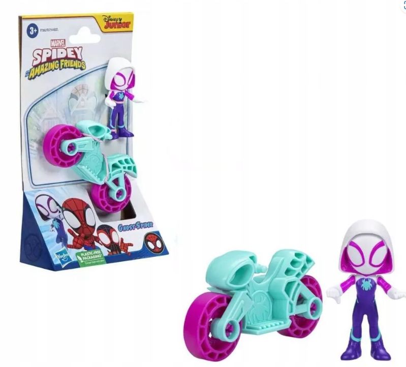 Spidey I Super Kumple Zestaw Figurka Ghost-Spider Pojazd Motor