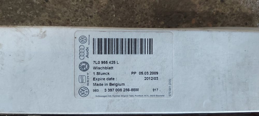 Pióro wycieraczki przedniej Audi, VW, Seat, Skoda