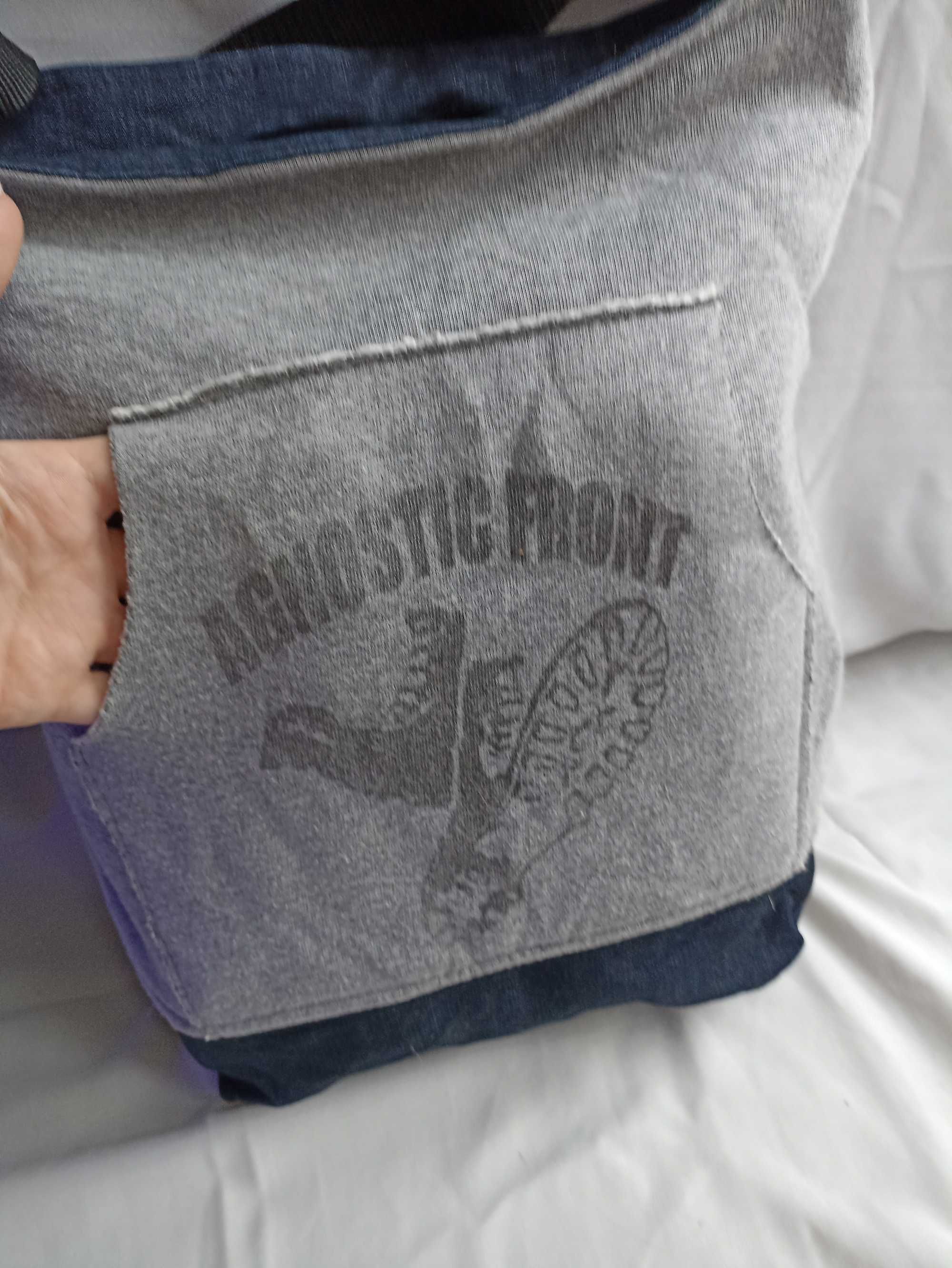 Agnostic Front torba jeans młodzieżowa SZARA