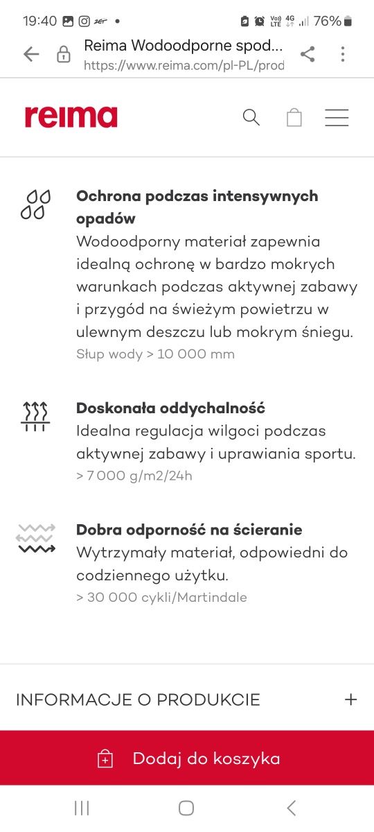 Reima kaura spodnie wodoodporne przejściowe outdoorowe 86 granatowe