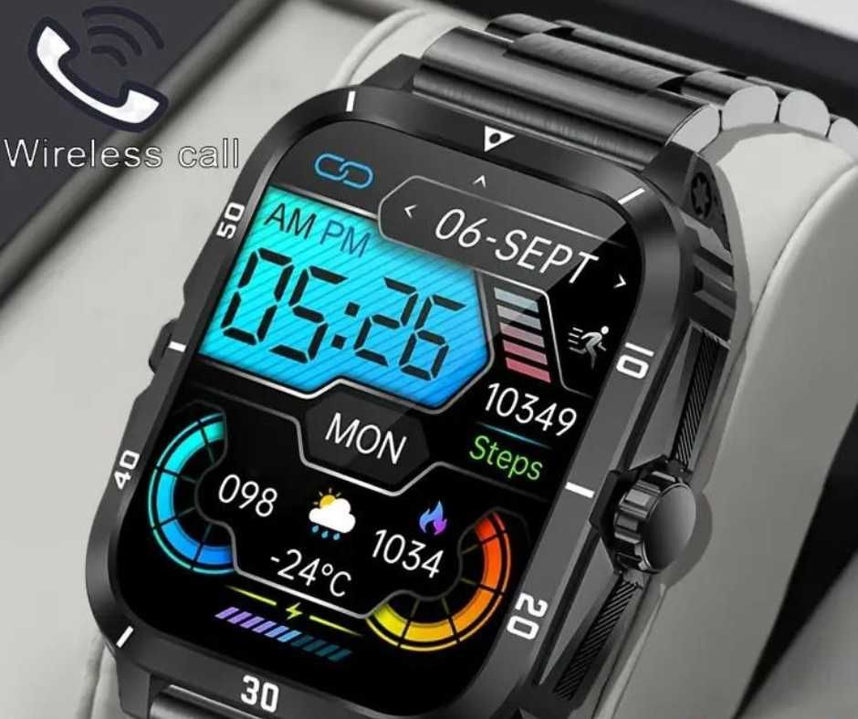 SMARTWATCH Wojskowy Rozmowy Wodoodporny Fitness Gwarancja Promocja