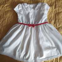 Biała aksamitna sukienka 80