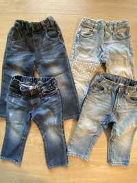 4 x dzinsy (Zara, Gap, H&M) rozm. 1,5-3 lata