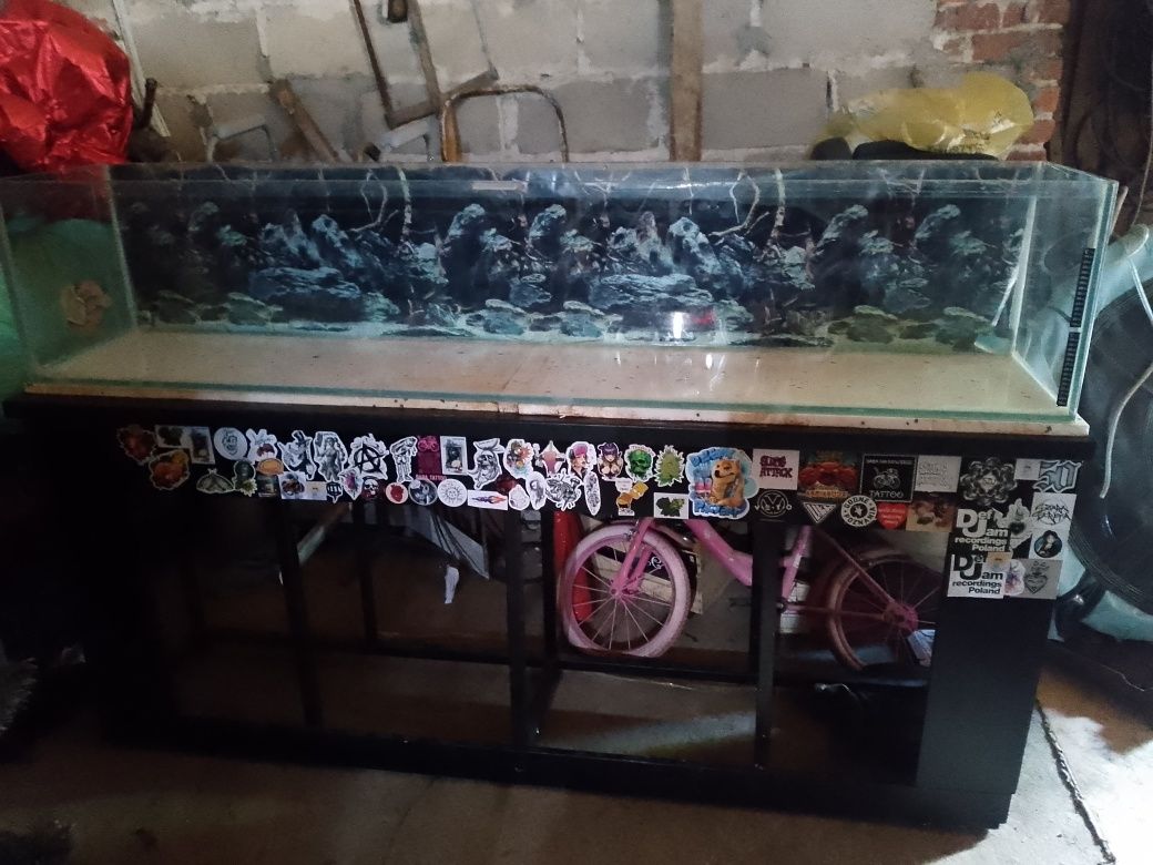 Akwarium 300 litrów 200x39x40 plus stelaż z blatem