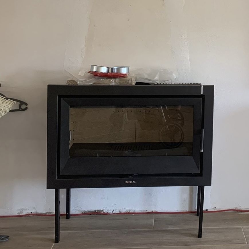 Recuperador de calor a lenha ventilado 16kw+kit instalação+garantia