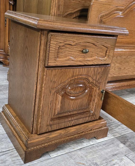 Rustykalny Komplet Mebli Do Sypialni / Sypialnia Dębowa / Przes. drzwi