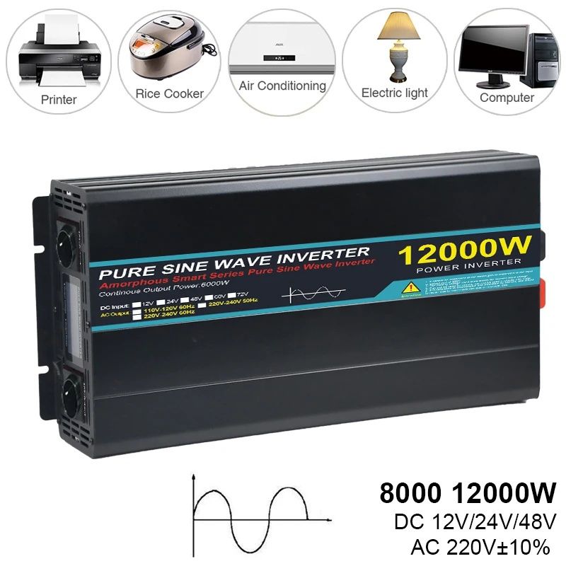 Inversor, transformador onda pura 6000/12000W