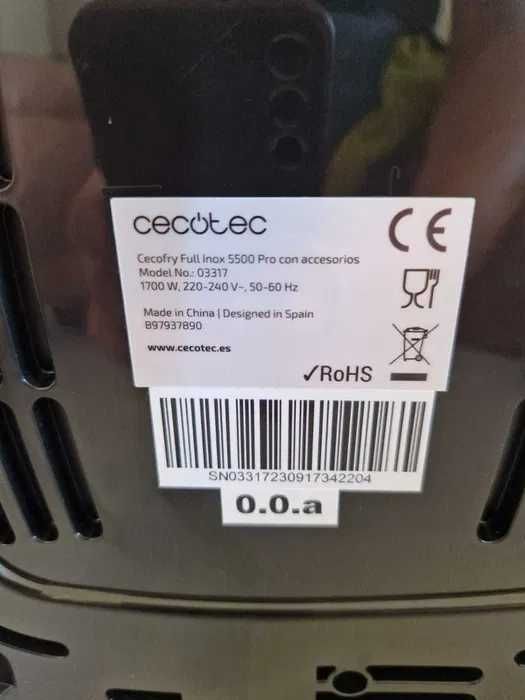 Frytownica beztłuszczowa/ air fryer CECOTEC 03317