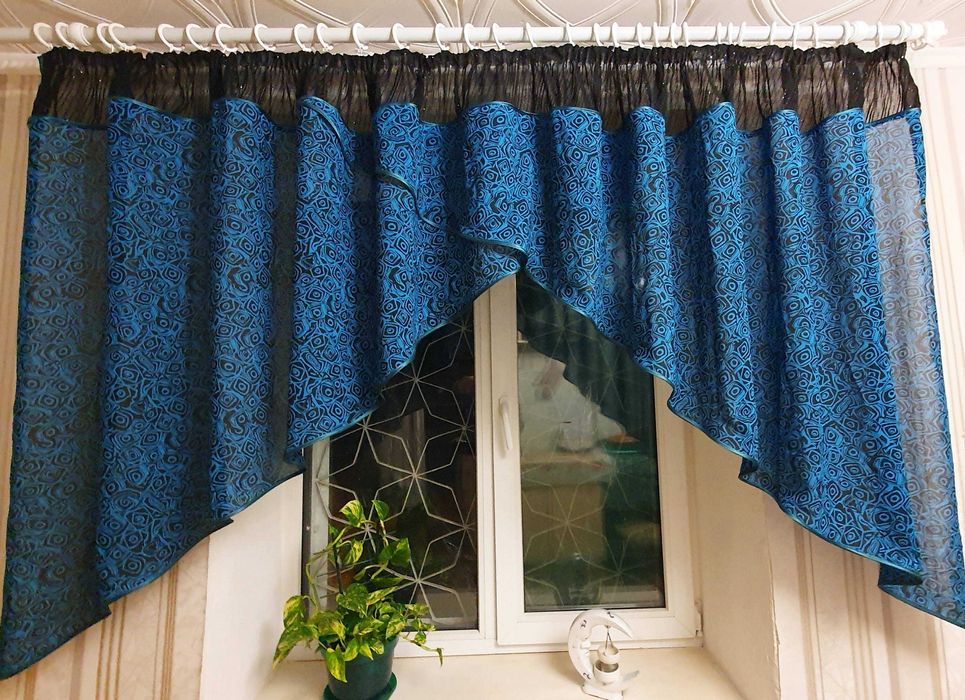 Штора занавеска тюль на кухню в детскую гардина ламбрекен