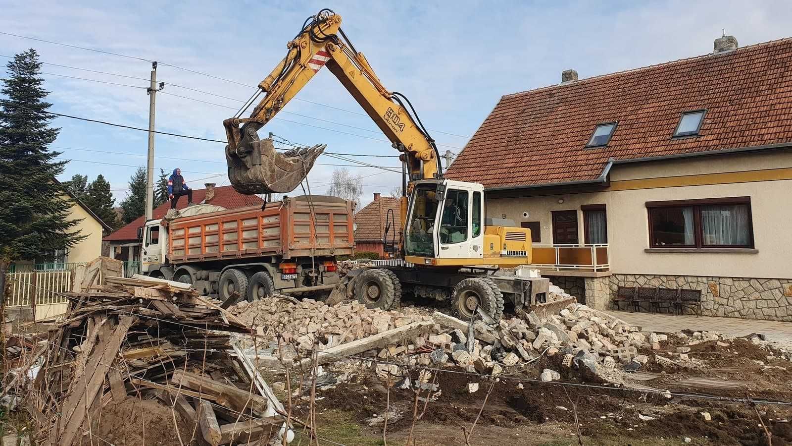 Usługi koparką obrotową, wykopy, korytowanie, fundamenty , rozbiórki.