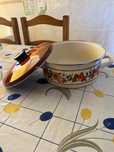 Panela esmaltada grande NOVA – estilo vintage decorado