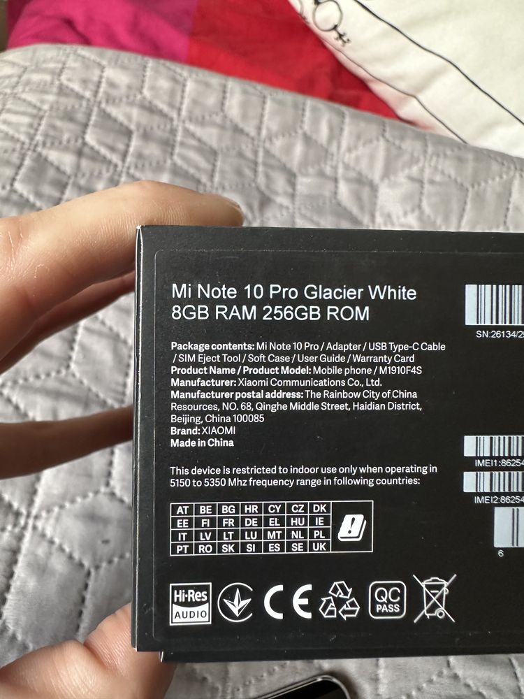 Xiaomi Mi Note 10 Pro 8GB 256 White Xiao