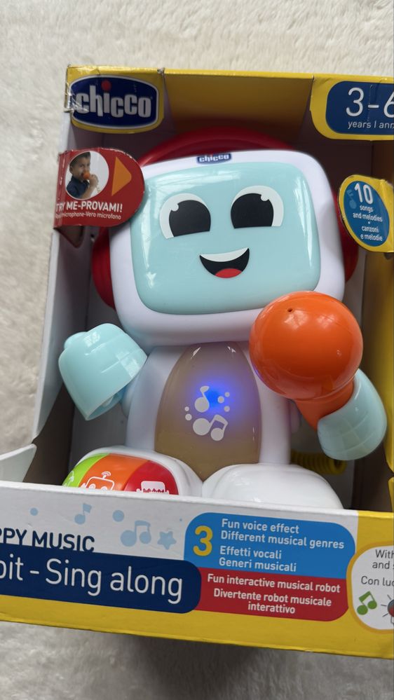 Chicco Happy Music Robit Sing Along śpiewający robot dla dzieci