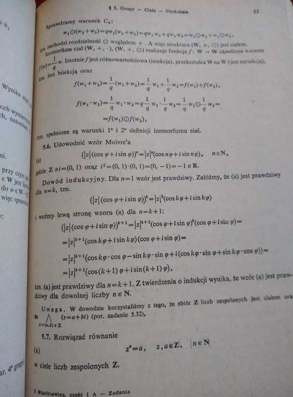 Zadania z matematyki dla wyższych uczelni technicznych. Cz I. A