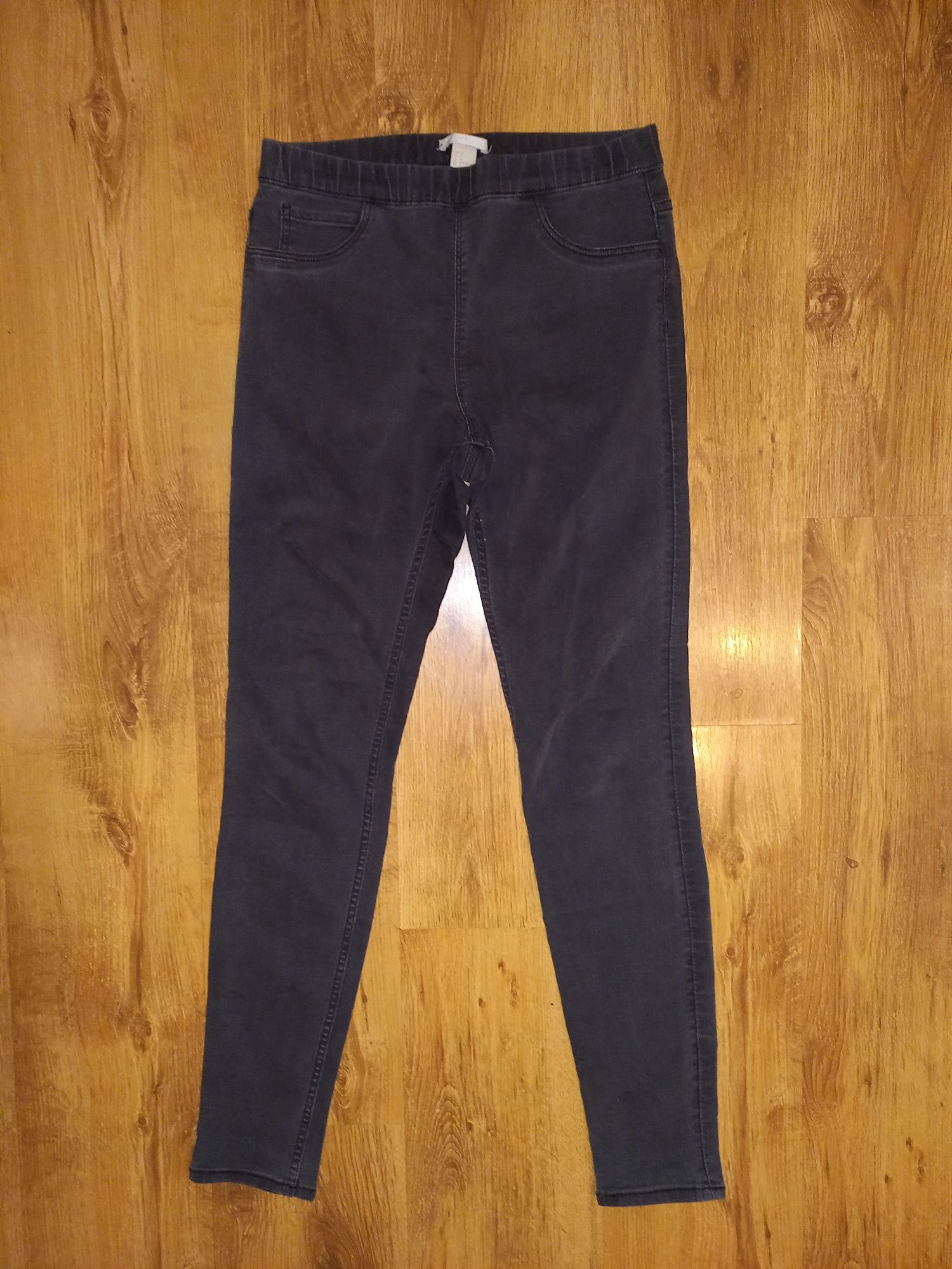 Dwupak dwóch czarnych spodni (jegginsów) damskich | r. 38 (M) | H&M