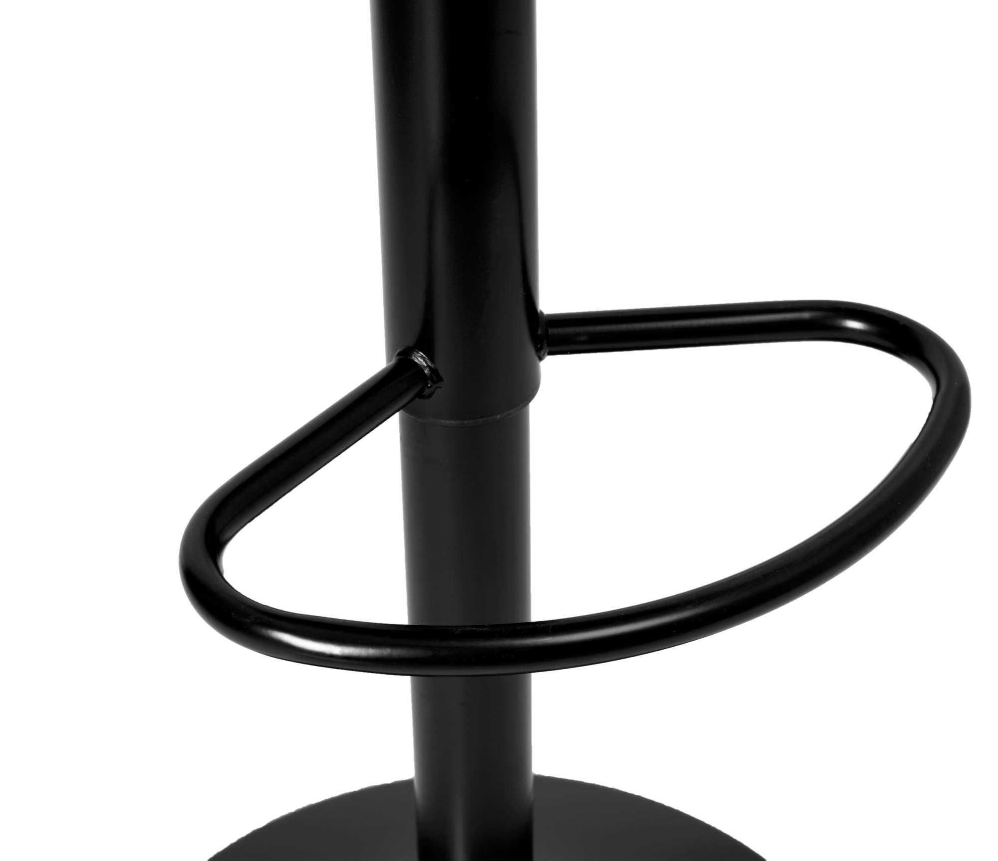 Hoker barowy PORTI black czerwony krzesło obrotowe regulowane bar loft