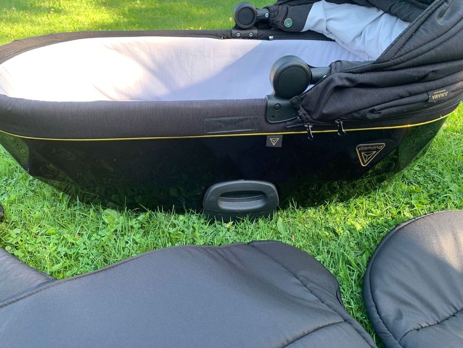 Wózek bliźniaczy junama diamond duo, foteliki, spacerówka