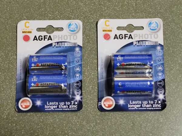 Pilhas LR14 AGFA - 2 pilhas - Novas, embalagem selada