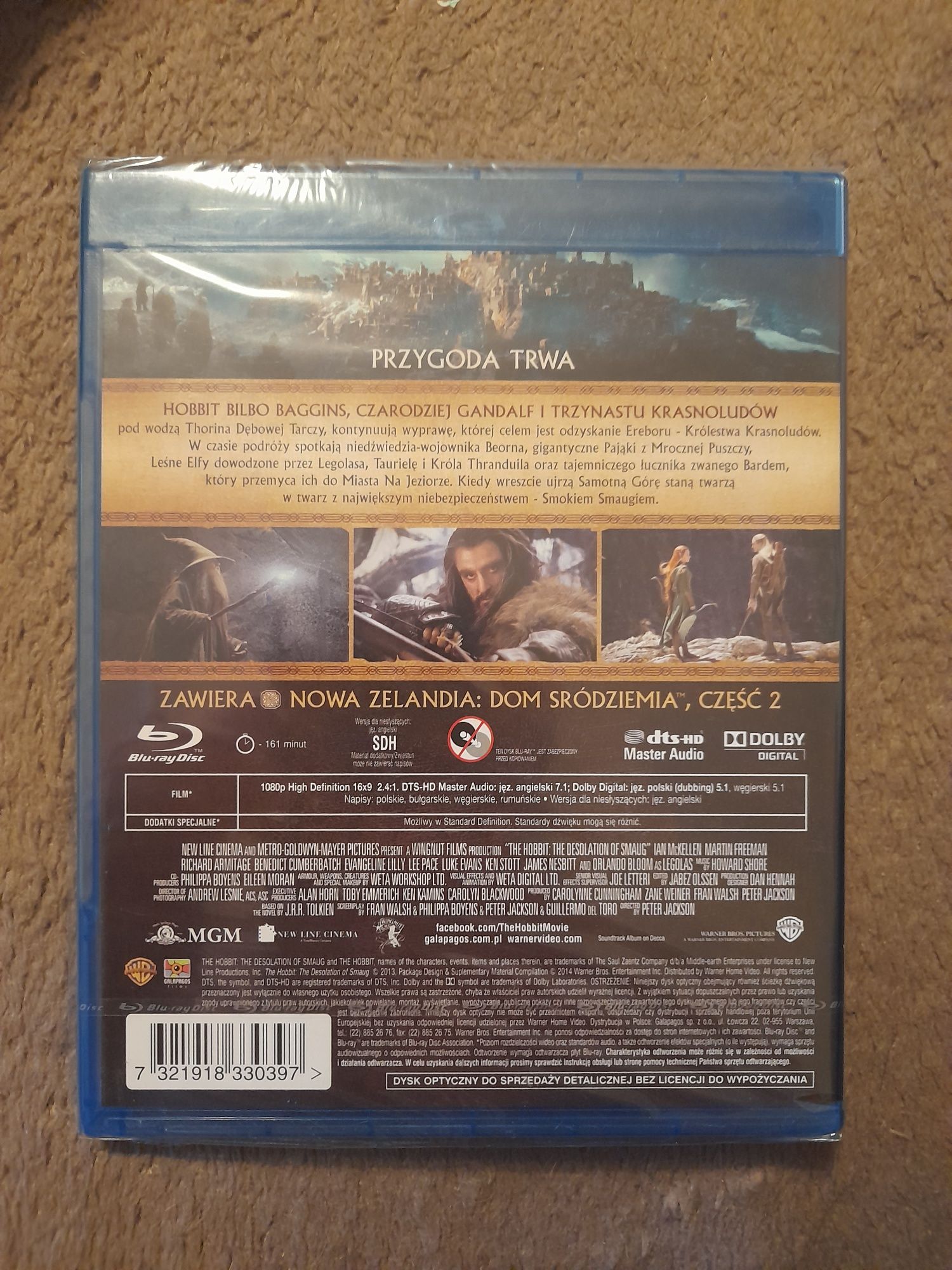 Hobbit Pustkowie Smauga Blu-Ray