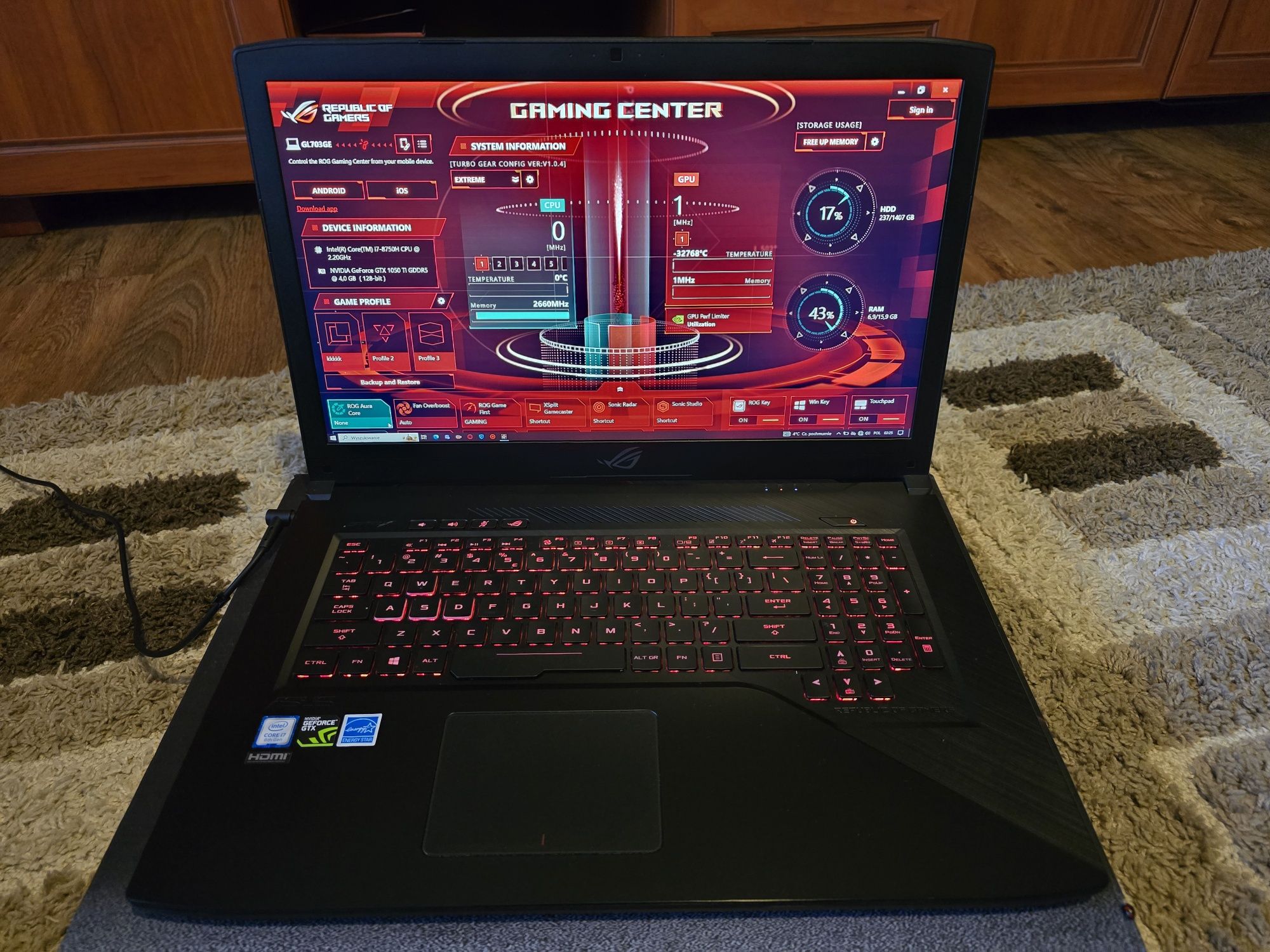 Asus rog strix GL703GE